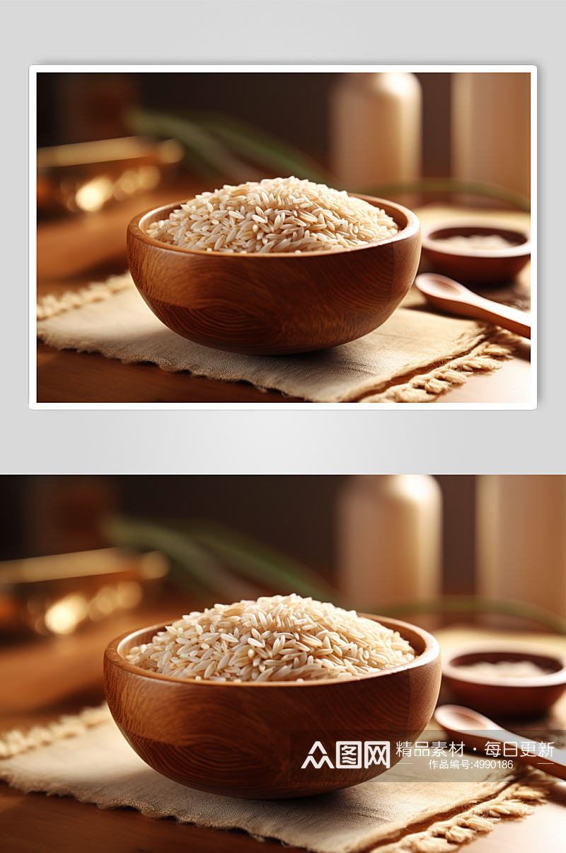 AI数字艺术原创大米粮食摄影图片素材