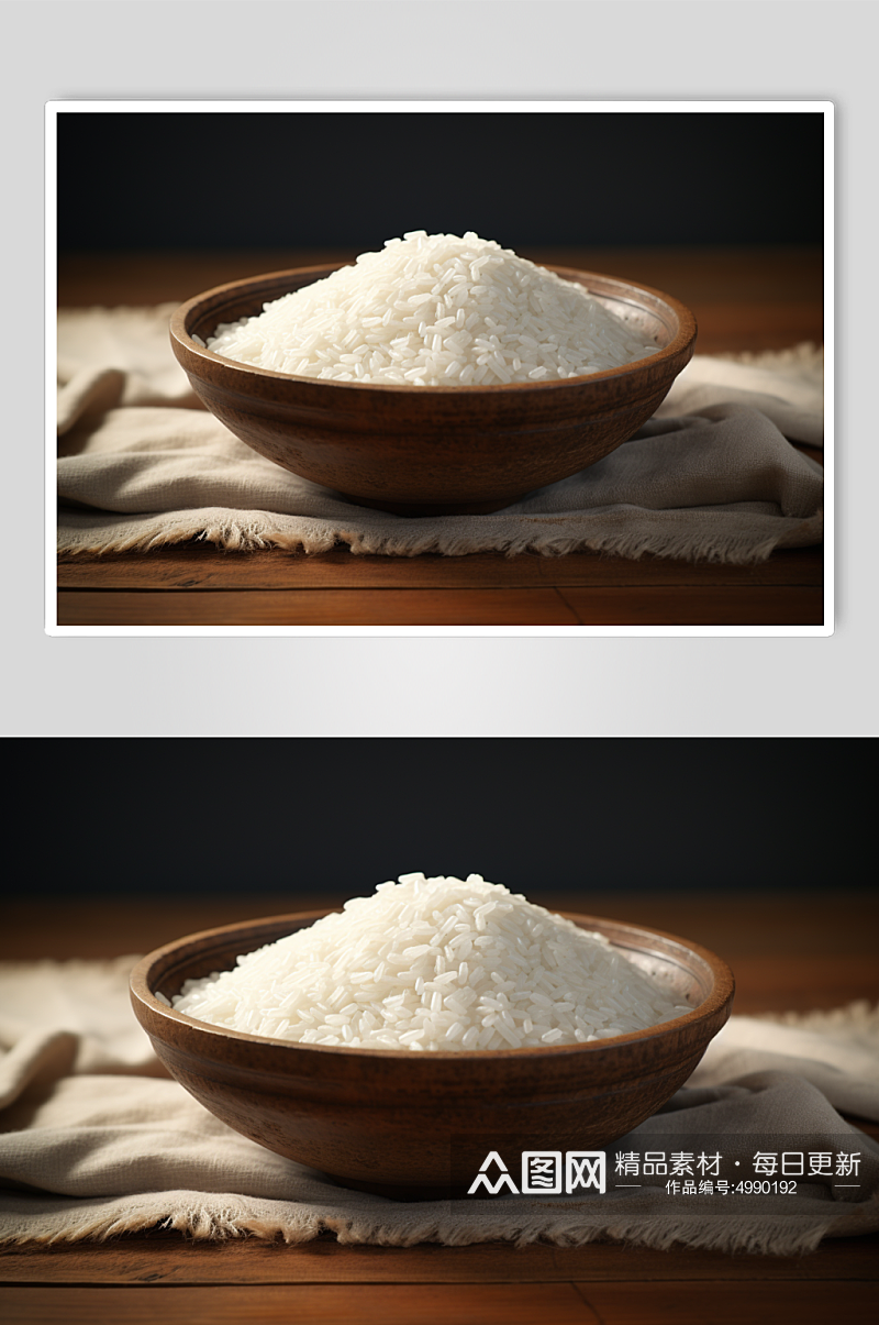 AI数字艺术原创大米粮食摄影图片素材