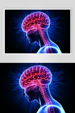 AI数字艺术医疗大脑图片