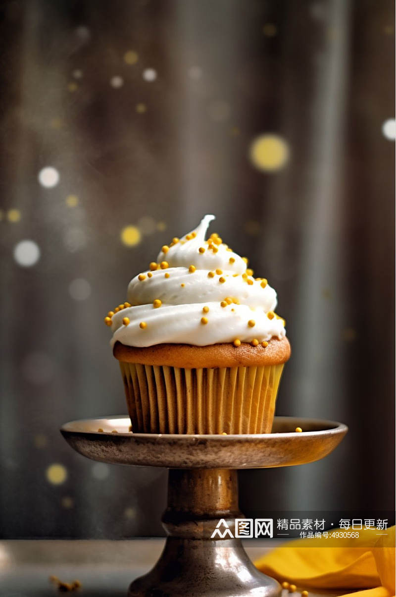AI数字艺术高清杯子蛋糕甜品摄影图片素材