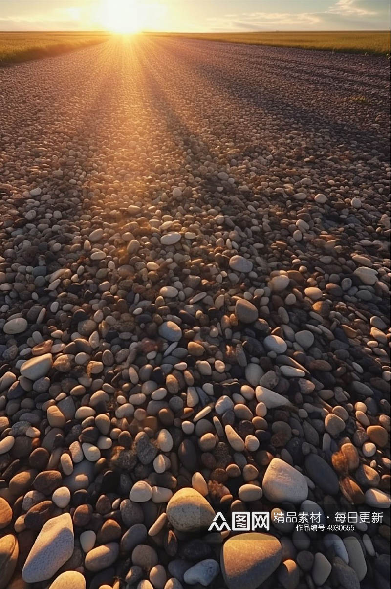 AI数字艺术创意沙砾道路图片摄影图片素材