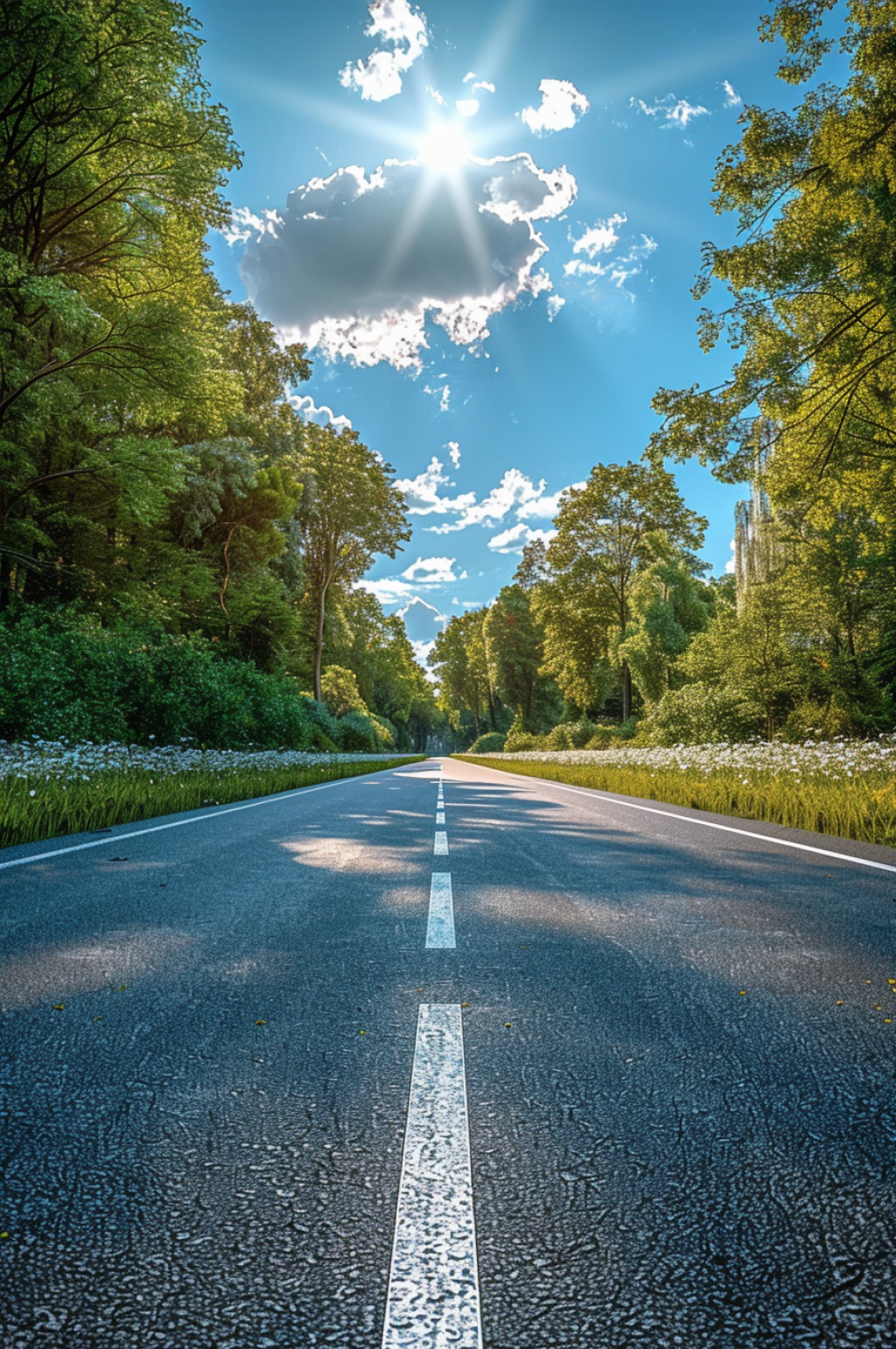 AI数字艺术马路道路沥青路图片素材