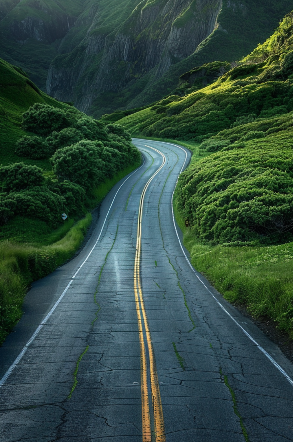 AI数字艺术马路道路沥青路图片素材