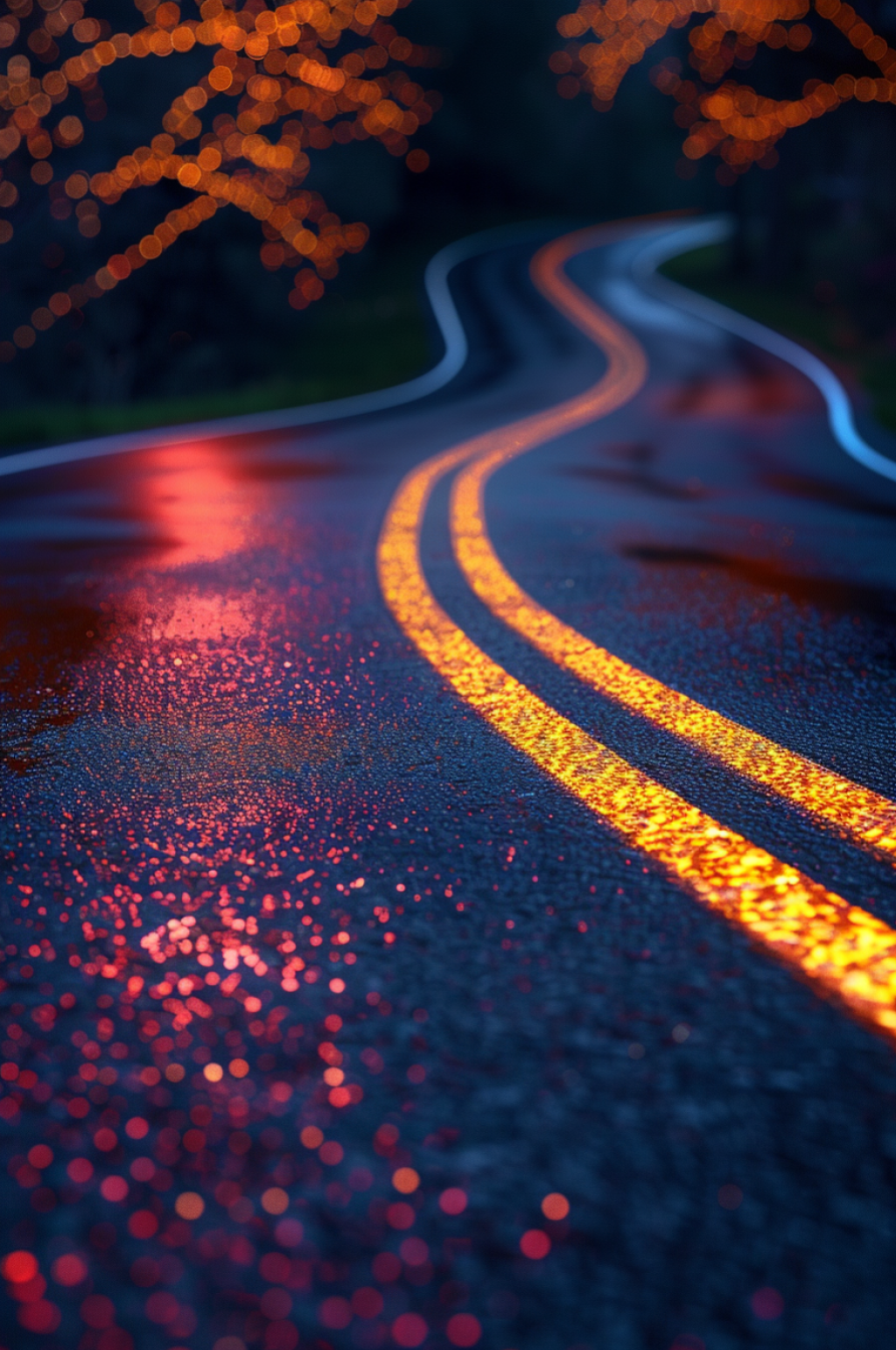 AI数字艺术马路道路沥青路图片素材