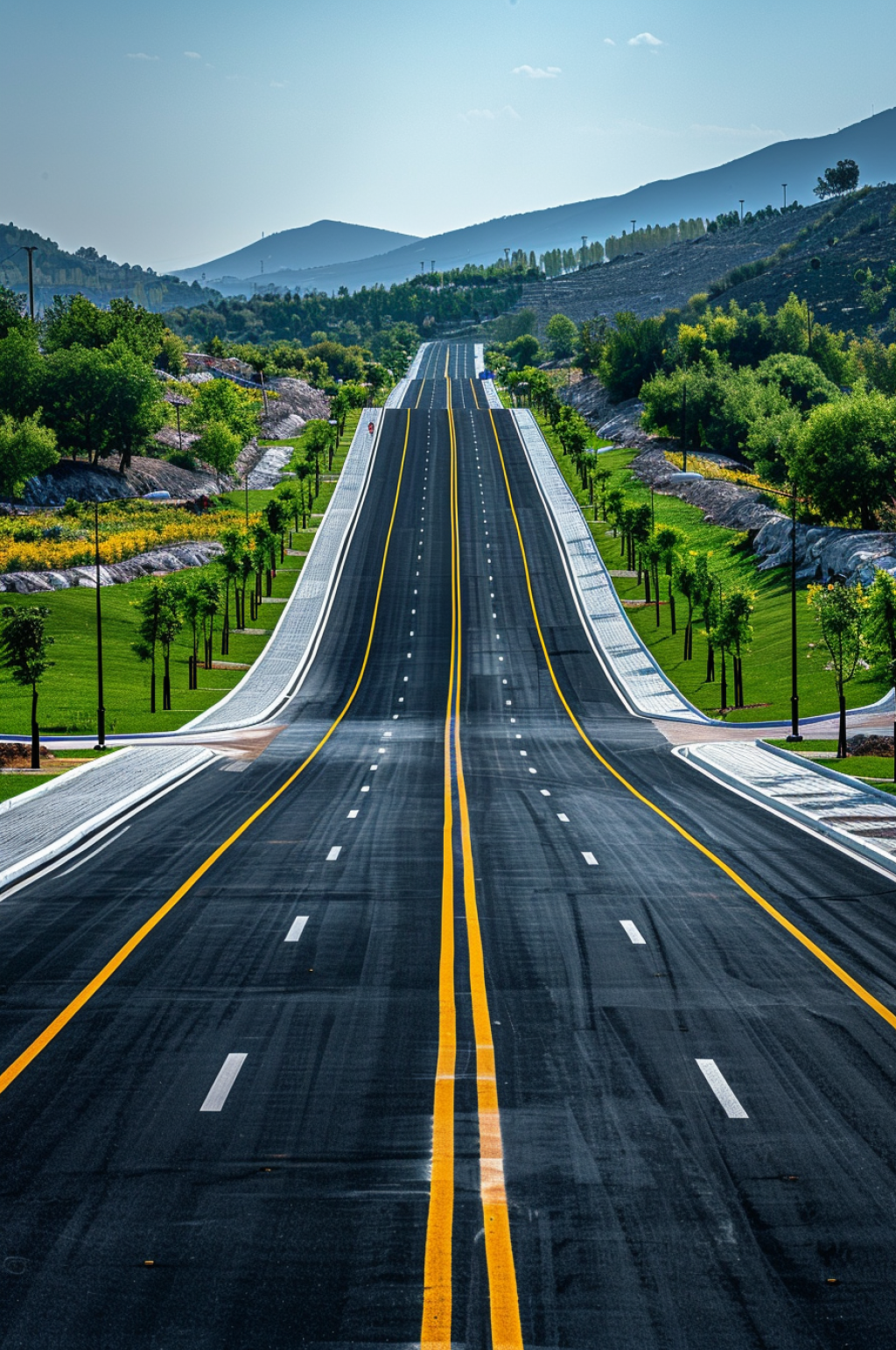AI数字艺术马路道路沥青路图片素材
