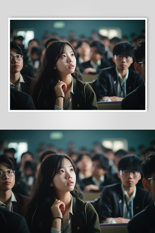 AI數(shù)字藝術大學生肖像人物攝影圖