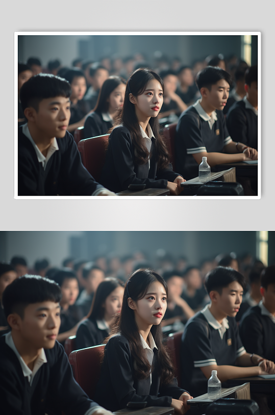 AI數(shù)字藝術大學生肖像人物攝影圖