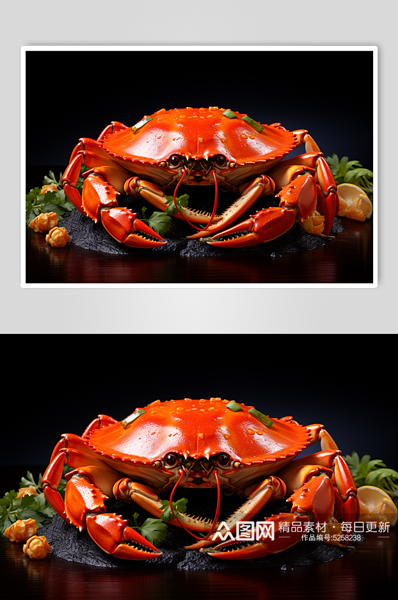 AI数字艺术秋季美食大闸蟹螃蟹摄影图素材