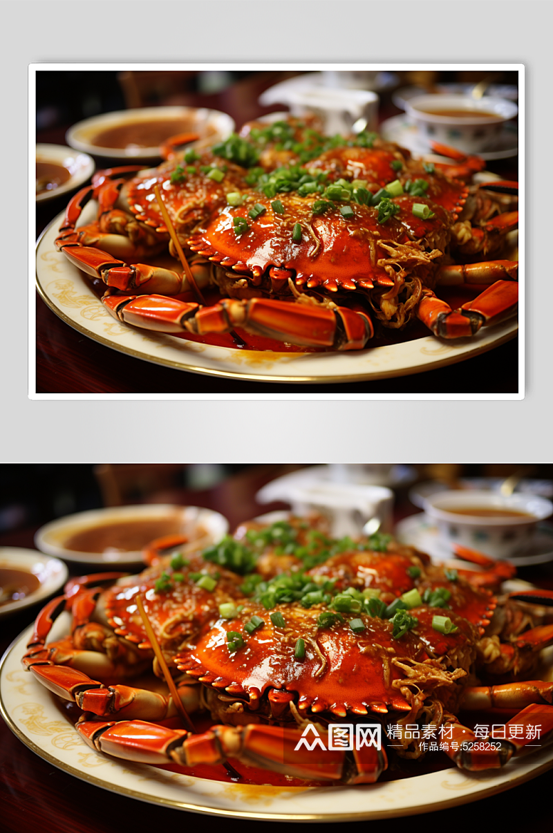 AI数字艺术秋季美食大闸蟹螃蟹摄影图素材