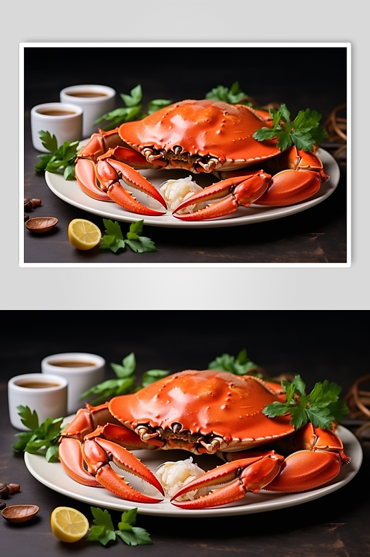 AI数字艺术秋季美食大闸蟹螃蟹摄影图