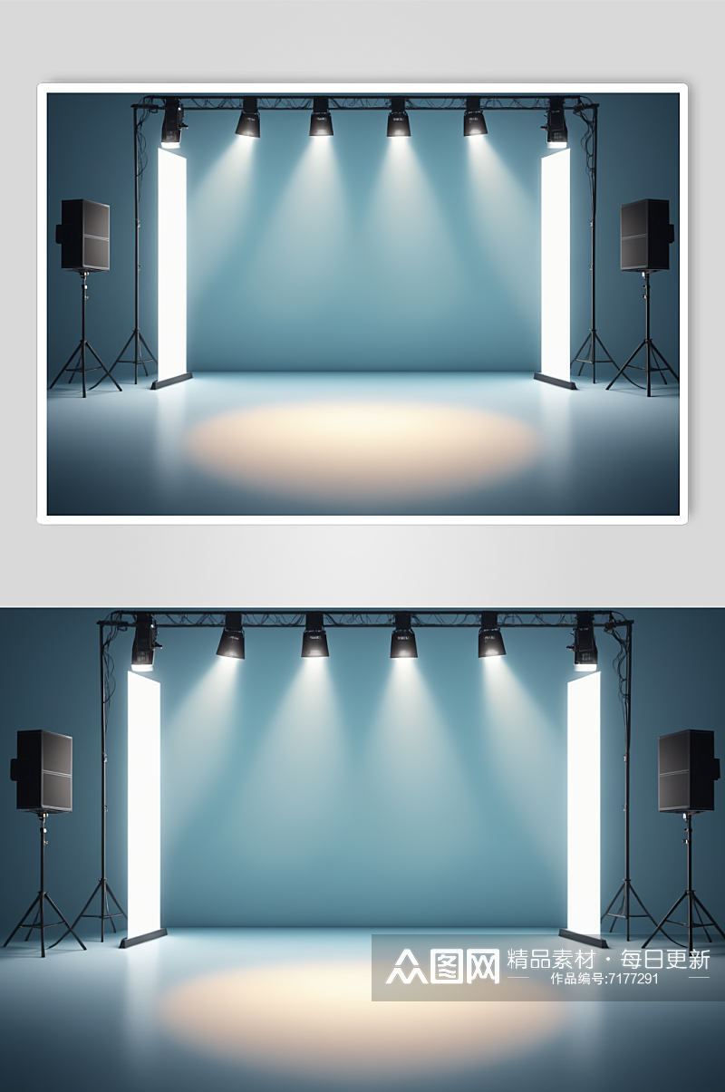 AI舞台灯光霓虹灯摄影图背景图片素材