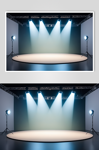 AI舞台灯光霓虹灯摄影图背景图片