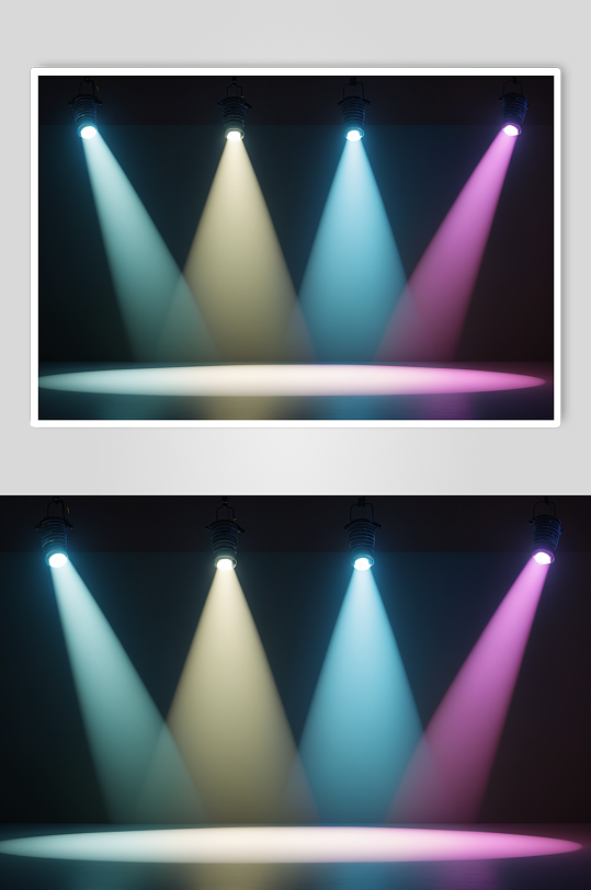 AI舞台霓虹灯光布景背景摄影图像图片