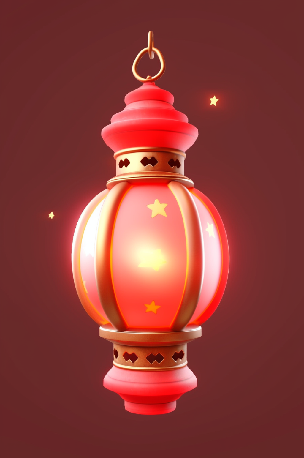 AI数字艺术中国风新年春节立体灯笼元素素材