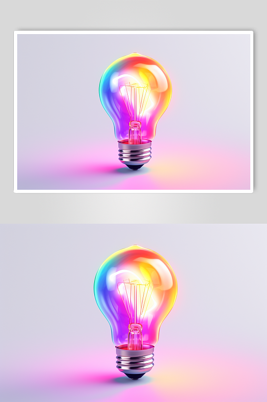 AI数字艺术企业精神电灯泡摄影图