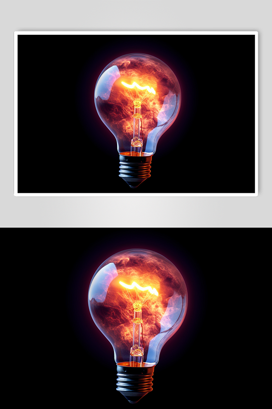AI数字艺术企业精神科技电灯泡摄影图片