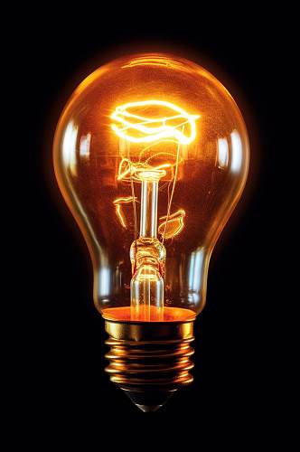 AI数字艺术企业精神灵感电灯泡摄影图片