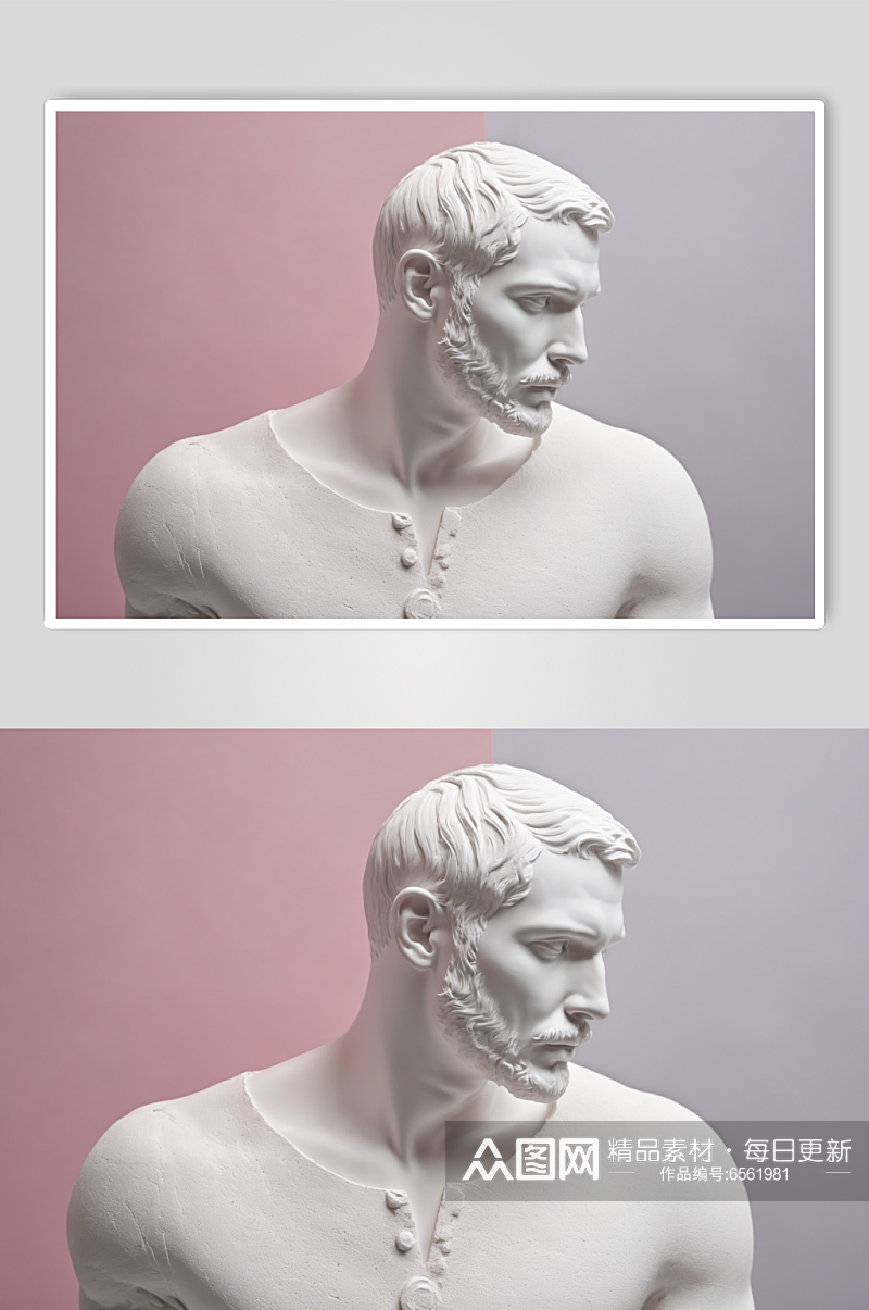 AI数字艺术高雅精致石膏雕塑模型素材