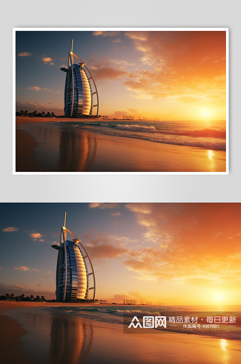 AI数字艺术国外中东迪拜旅游风景摄影图片素材
