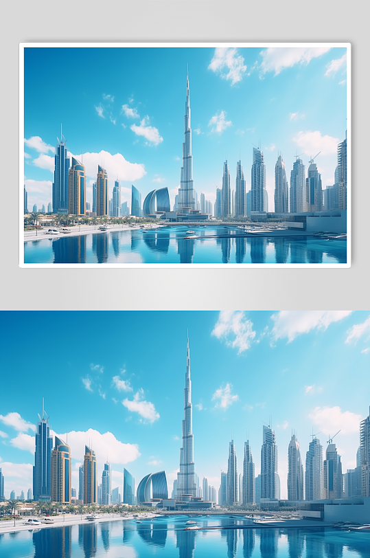AI数字艺术国外中东迪拜旅游景点风景摄影图片