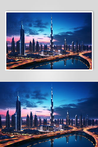 AI数字艺术国外中东迪拜旅游风景摄影图片