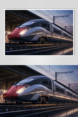 AI数字艺术地铁列车摄影图片