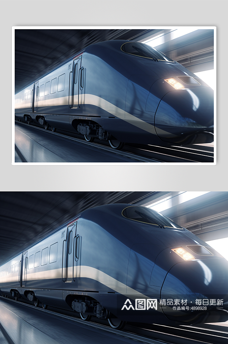 AI数字艺术高清地铁动车高铁交通工具图片素材
