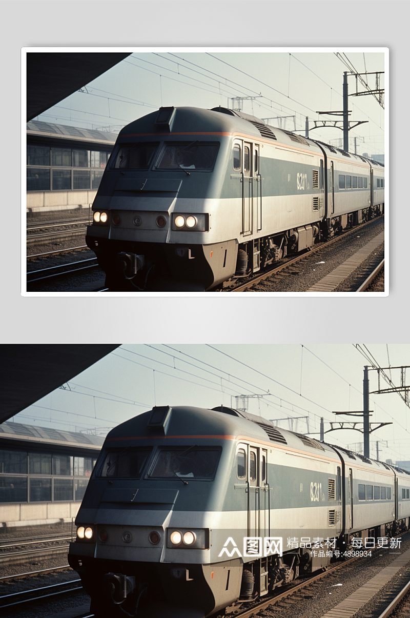 AI数字艺术高清动车高铁交通工具图片素材