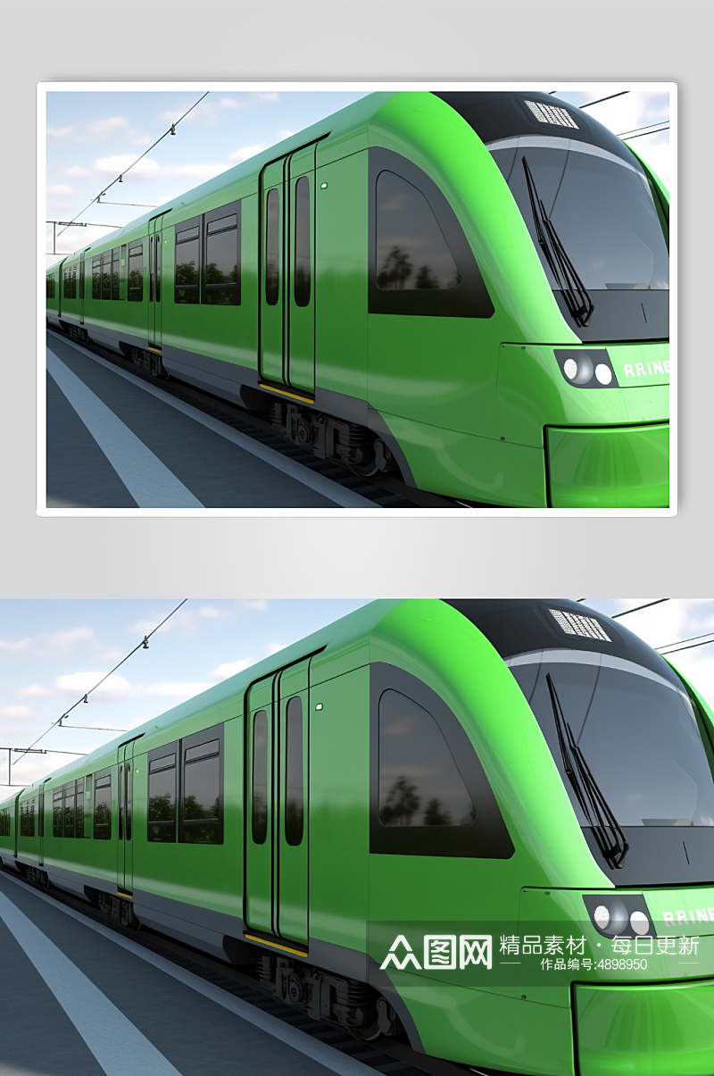 AI数字艺术现代科技动车高铁交通工具图片素材