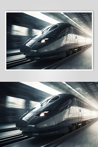 AI数字艺术高清地铁动车高铁交通工具图片