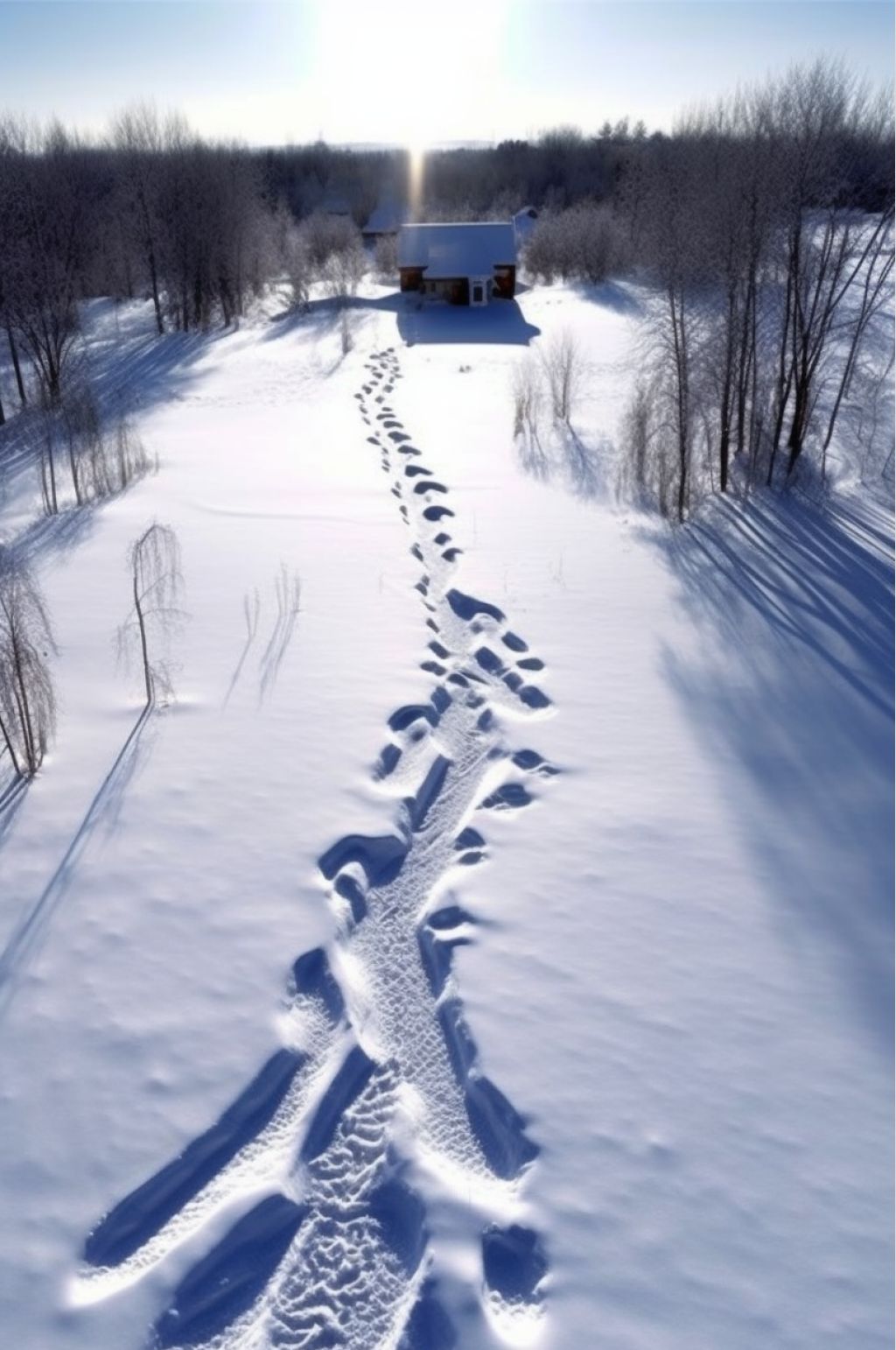 AI数字艺术雪景二十四节气冬至摄影图片素材