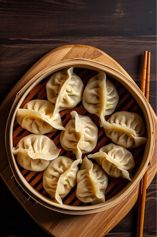 AI数字艺术饺子二十四节气冬至摄影图片