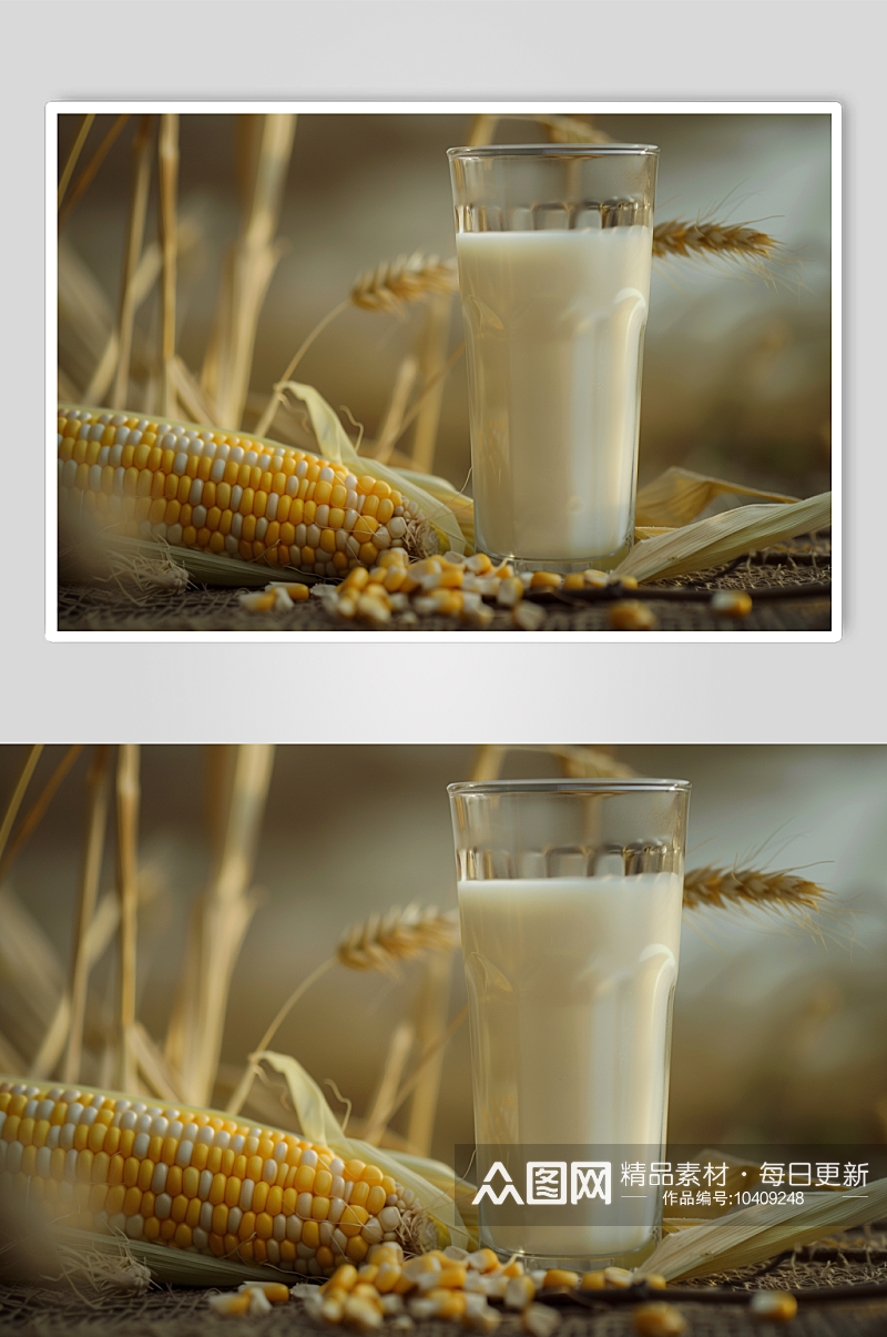 AI数字艺术早餐豆浆豆奶摄影图素材