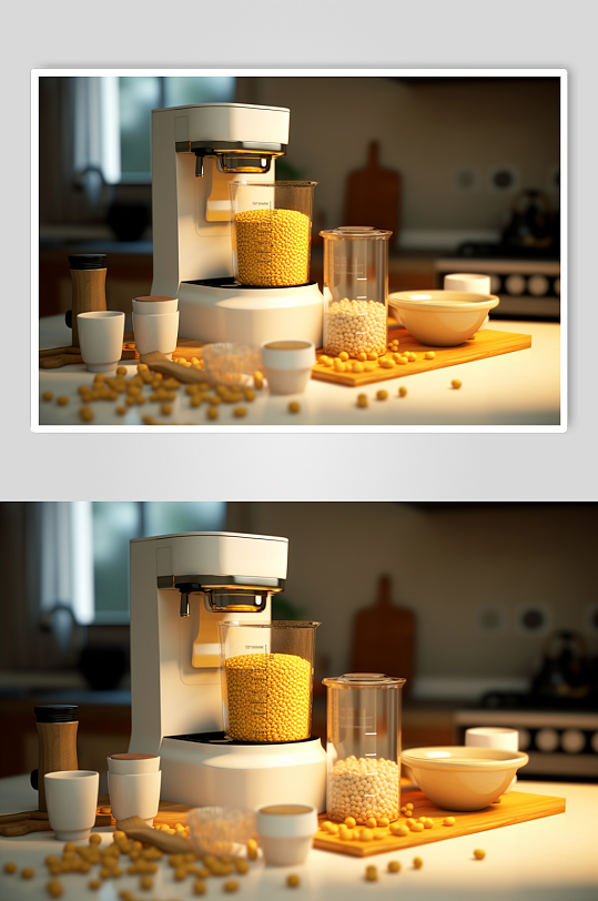 AI数字艺术极简豆浆机家用电器摄影图片-众图网
