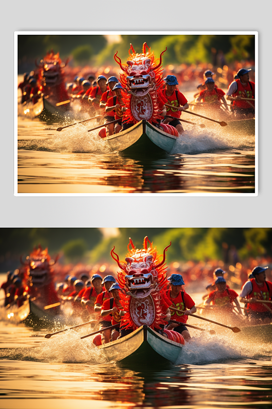 AI數(shù)字藝術(shù)端午節(jié)龍舟照片