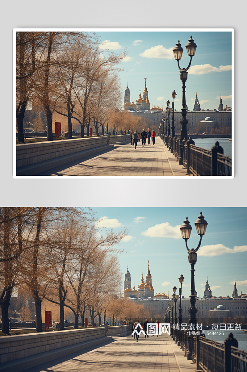 AI数字艺术境外旅游俄罗斯景点风景摄影图素材