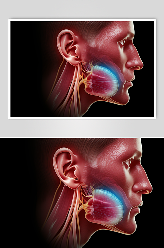 AI数字艺术医疗耳部构造模型