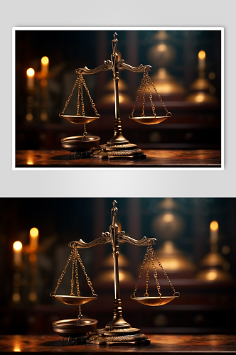 AI数字艺术法律法庭法律书籍天平摄影图
