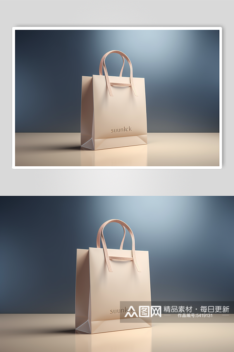 AI数字艺术帆布包手提袋样机模型素材