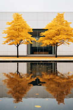 AI数字艺术高清房地产秋季氛围摄影图片