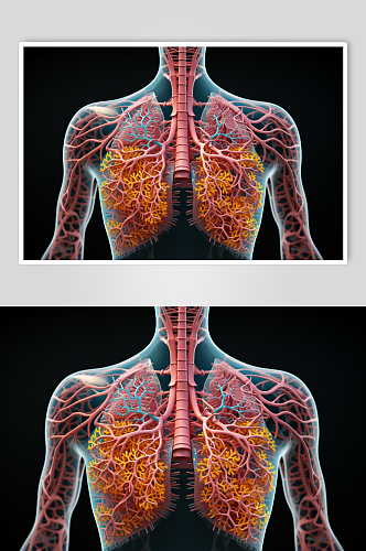AI数字艺术医疗肺部图片