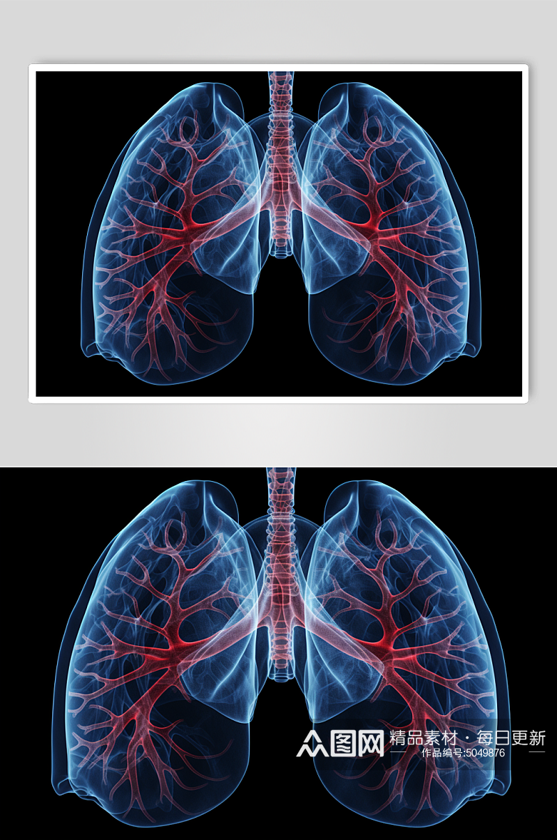 AI数字艺术医疗肺部图片素材