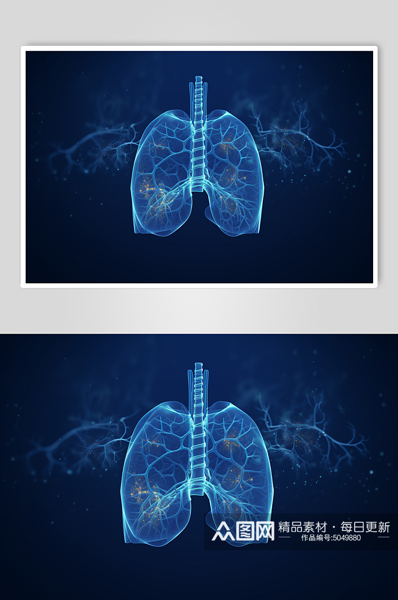 AI数字艺术医疗肺部图片素材