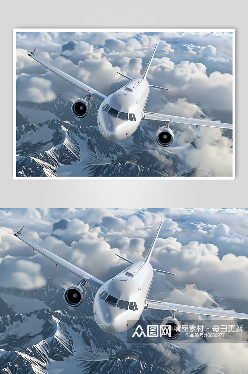 AI数字艺术飞机图片素材