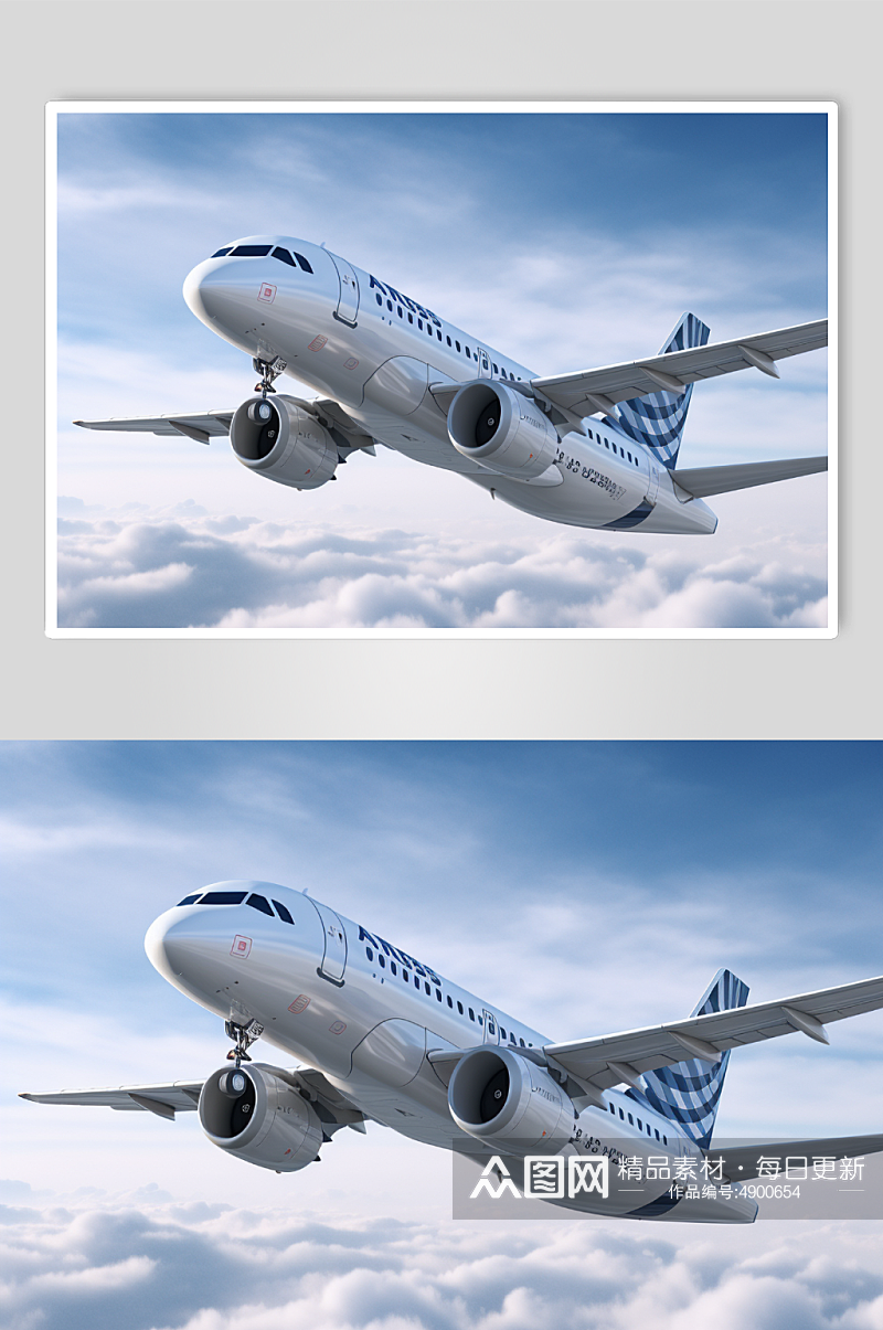AI数字艺术高清科技飞机航空交通工具图片素材