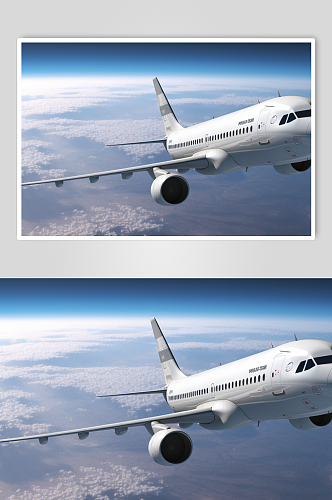 AI数字艺术极简科技飞机航空交通工具图片