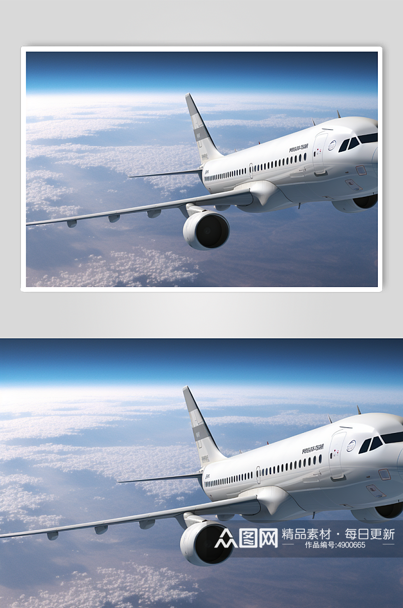 AI数字艺术极简科技飞机航空交通工具图片素材