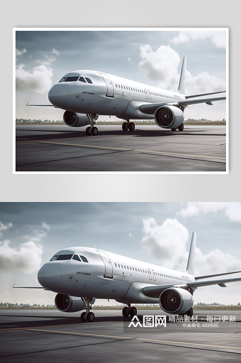 AI数字艺术简约科技飞机航空交通工具图片素材