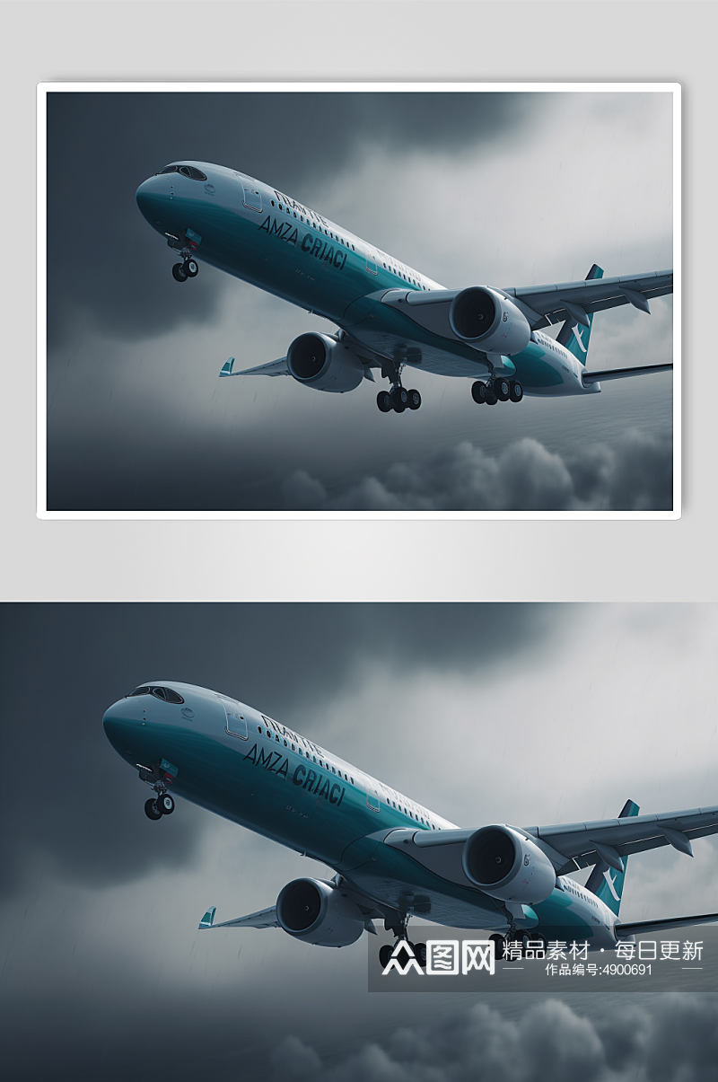 AI数字艺术简约科技飞机航空交通工具图片素材