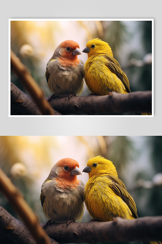 AI数字艺术小鸟飞禽摄影图